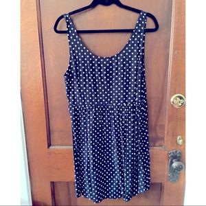 DIVIDED H&M navy dot scoop neck dress
